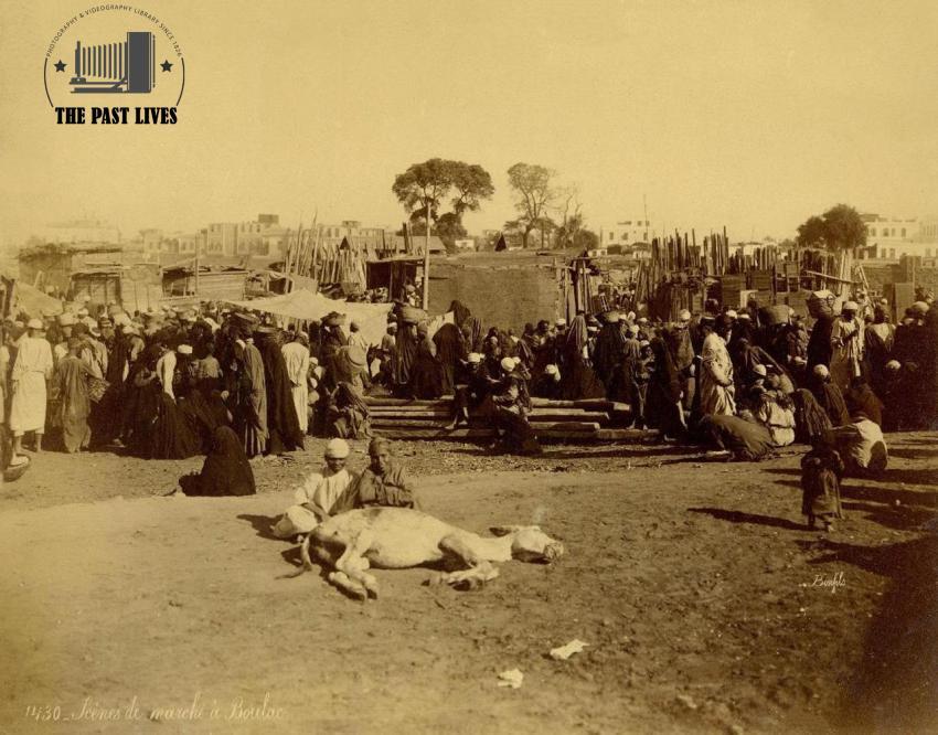 Egypt, Cairo, el Sabtieh Market , Bolak in  1870