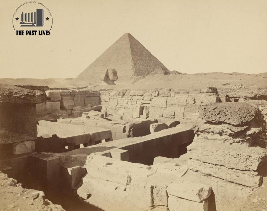 Egypt, Al-Wady Temple - Pyramids of Giza, 1865