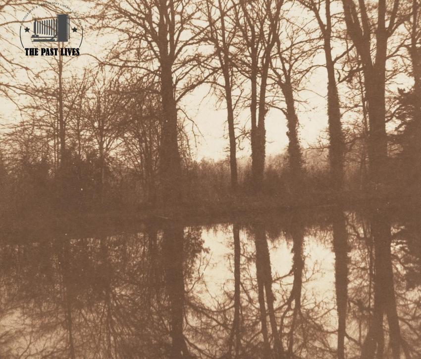 1844 Canada |  Winter trees reflected in a pond