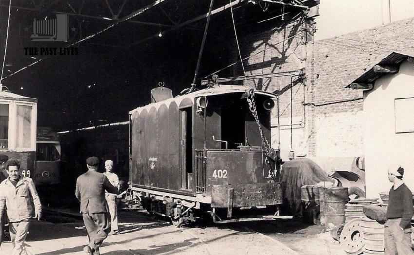 Egypt, Alexandria, Mustafa Kamel Tram Workshop, 1975