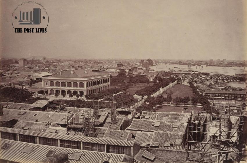 1870 China | Panorama of Guangzhou