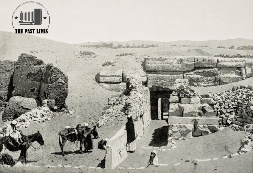1894 Egypt | Giza - Entrance to the Valley Temple near the Sphinx