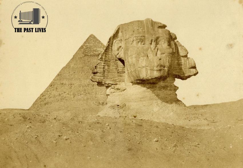 Egypt, Great Sphinx at the Giza Pyramids, 1856 AD