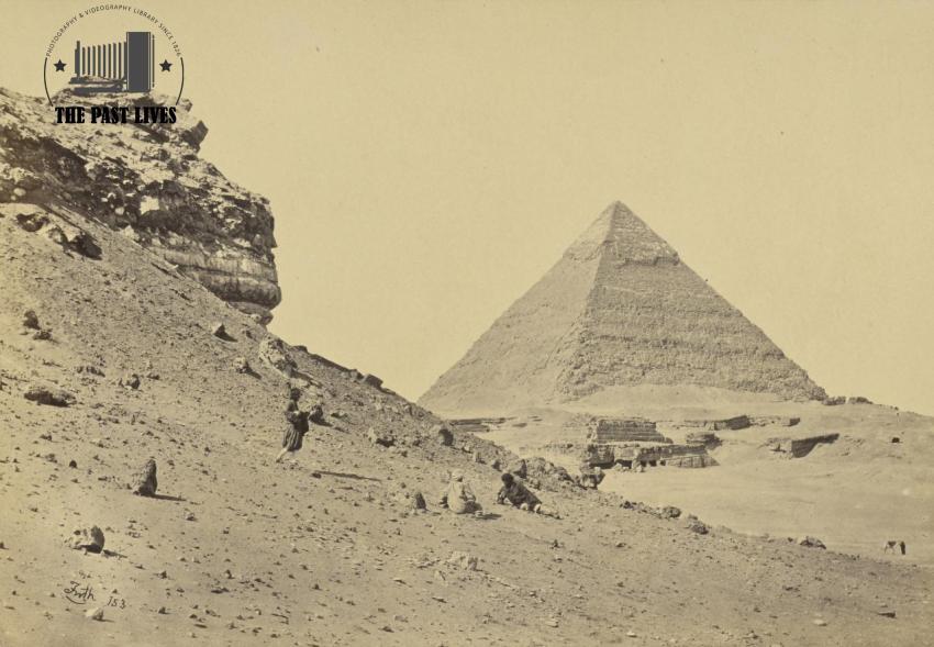 Egypt, Pyramid of Khafre, Giza, 1858