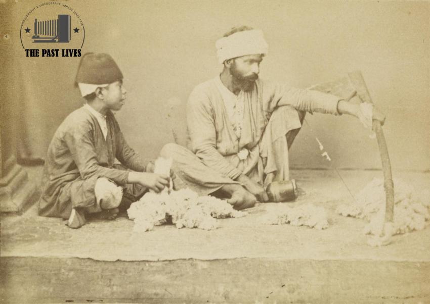 munjid Spinner and Boy – Cairo, Egypt – 1860