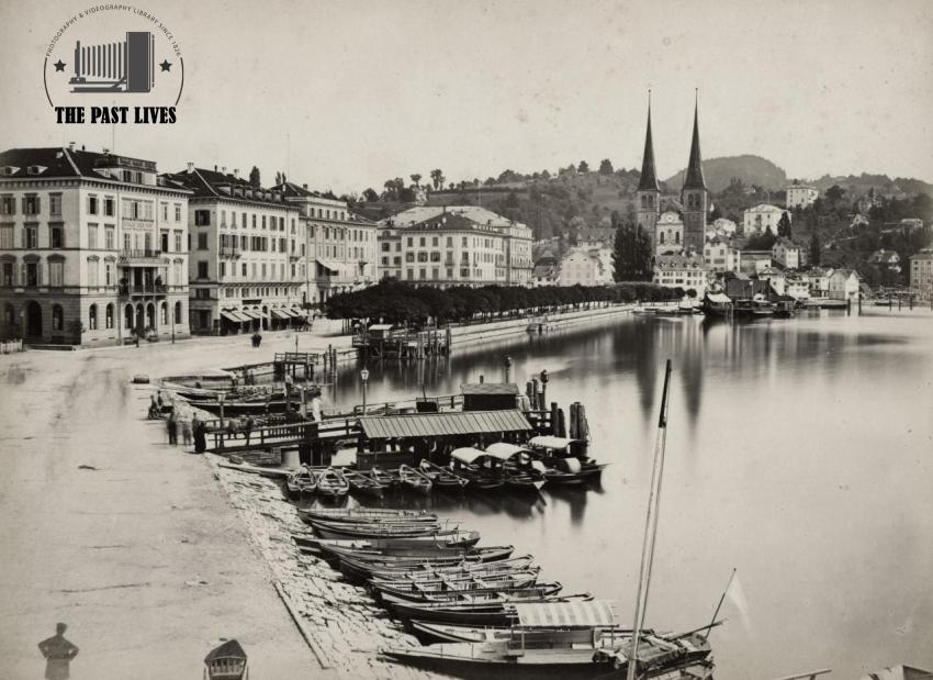 Switzerland, View of the Quays, Lucerne 1870