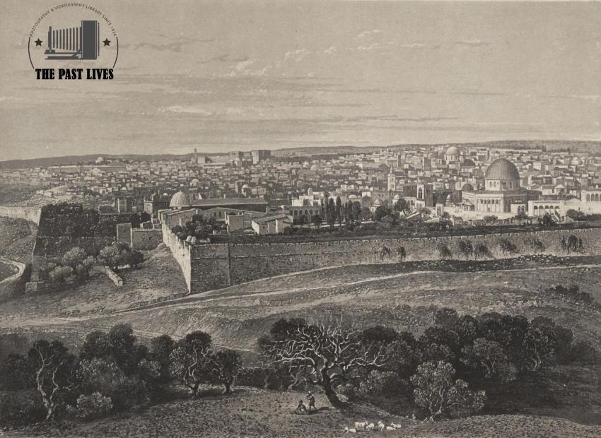 Palestine, Al-Aqsa Mosque in Jerusalem, 1839