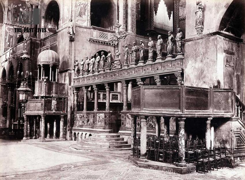 1880 from inside St. Mark's Basilica, Venice