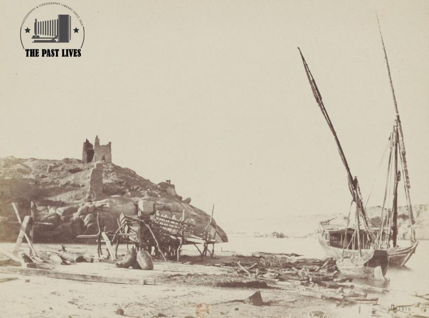 Egypt, Qubbet el-Hawa in Aswan, 1856
