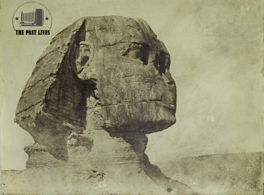 Egypt, Great Sphinx at the Giza Pyramids, 1851 AD