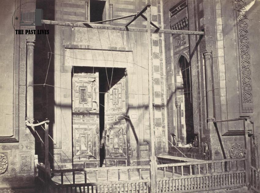 Egypt, Cairo, Sultan Hassan Mosque Gate, 1865