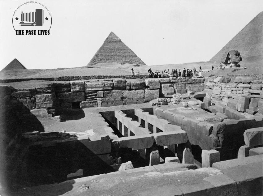 Egypt, Al-Wady Temple - Pyramids of Giza, 1860