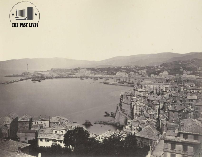 italy, View of the  Genoa 1865