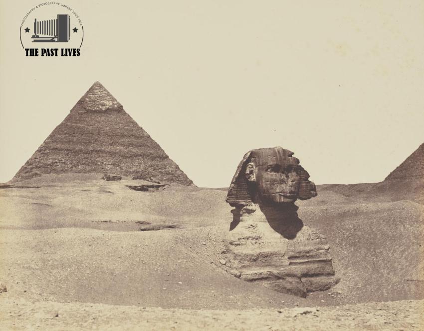 Egypt, Great Sphinx at the Giza Pyramids, 1852 AD
