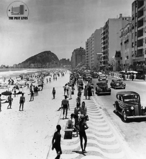 1947 Brazil, Rio de Janeiro, Copacabana Beach