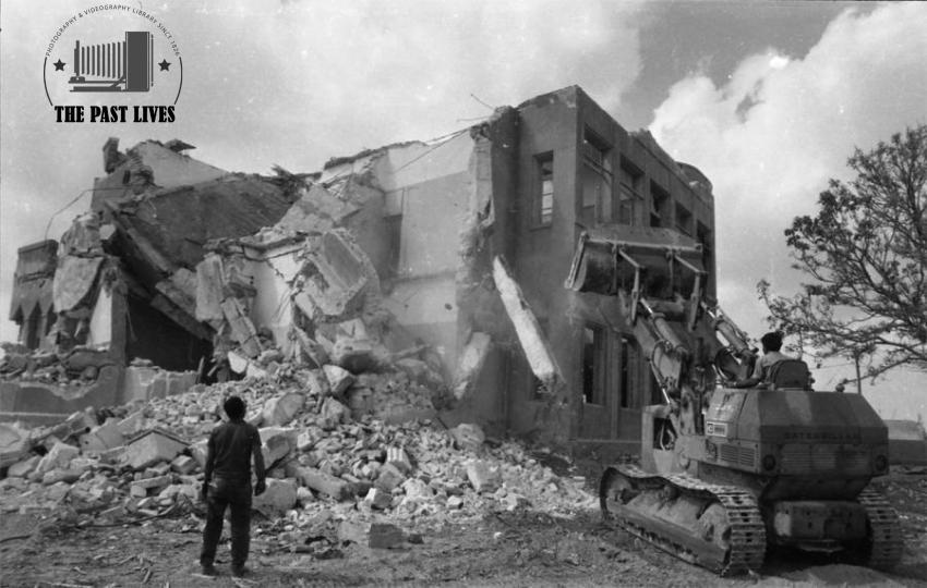 The Jaffa quarter’s youth centre as it is being demolished Finland 1974