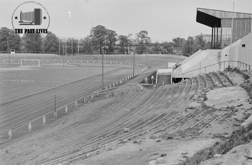 Bauruinen, altes Stadion, April Germany1952