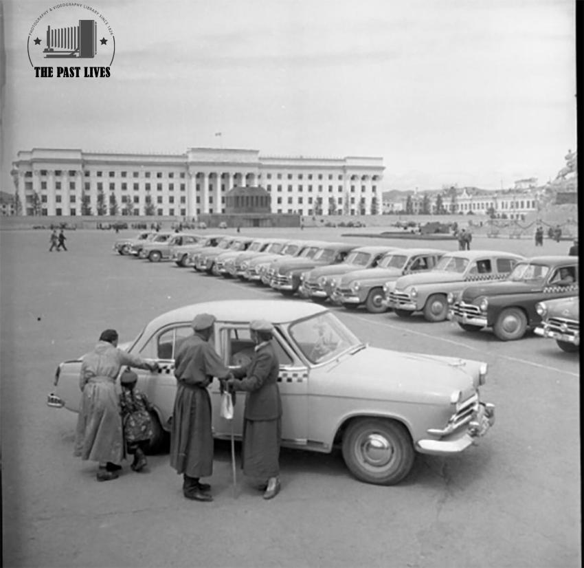 Sukhbaatar square Mongolia 1950s