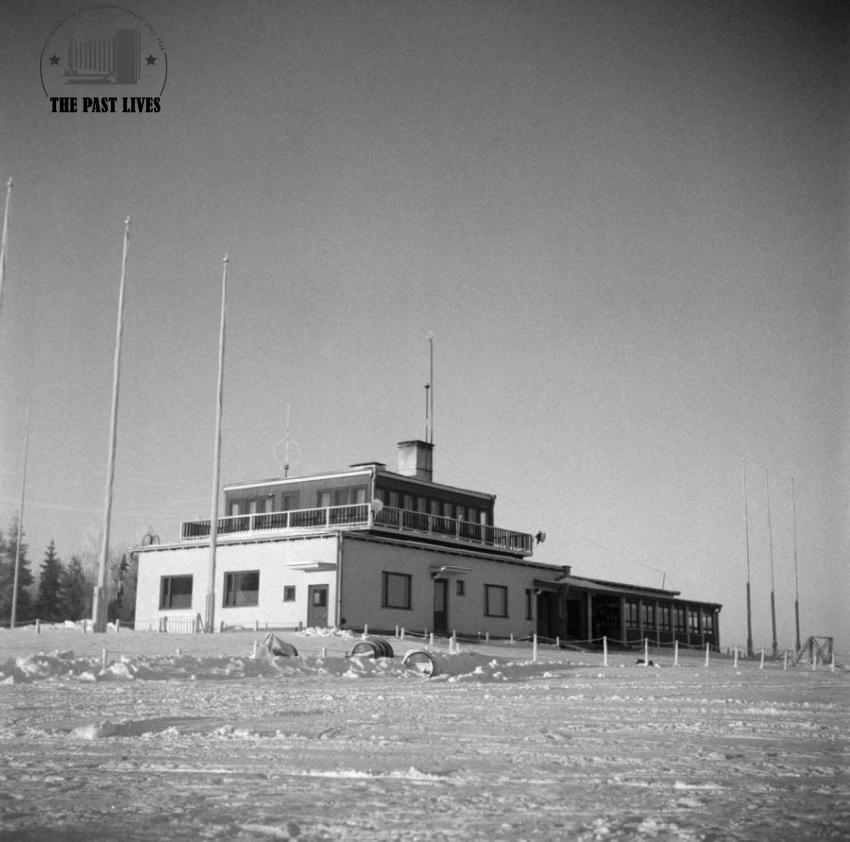 Vaasa Airport in winter Ostrobothnia FINLAND 1950