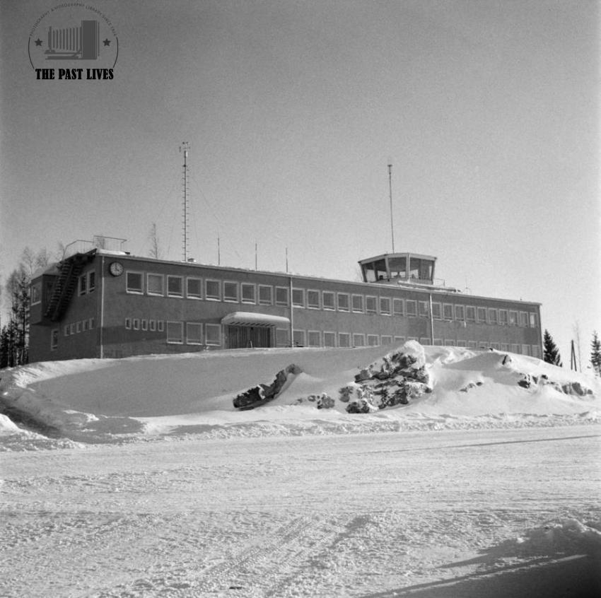 Vantaa airport in winter Helsinki FINLAND 1950