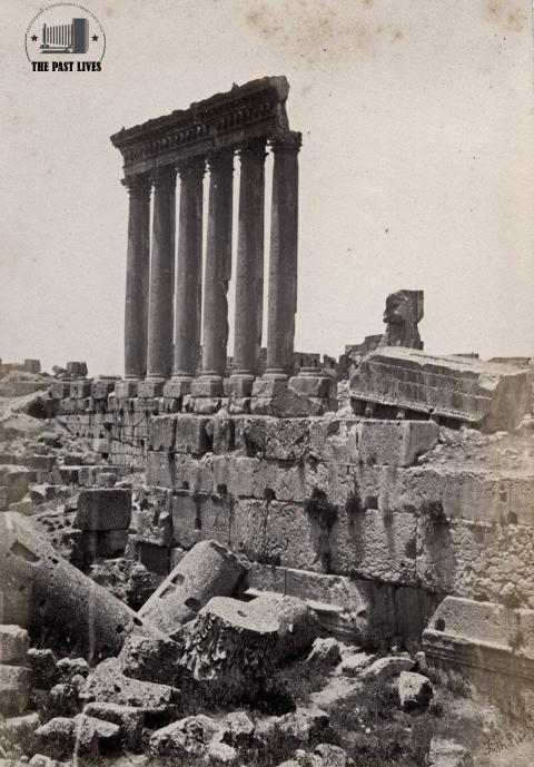 Lebanon , The Great  Pillars Baalbek 1859