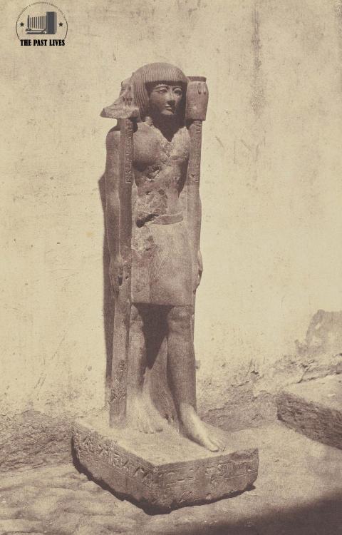 1851 Egypt, Asyut, Discovery of an ancient statue
