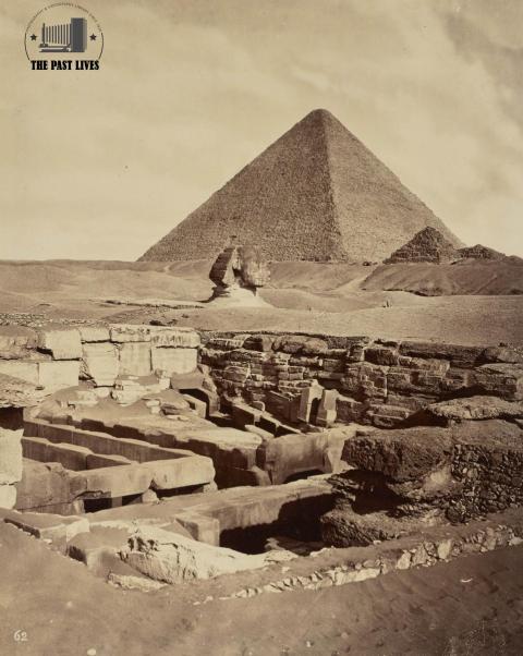 Egypt, Al-Wady Temple - Pyramids of Giza, 1870